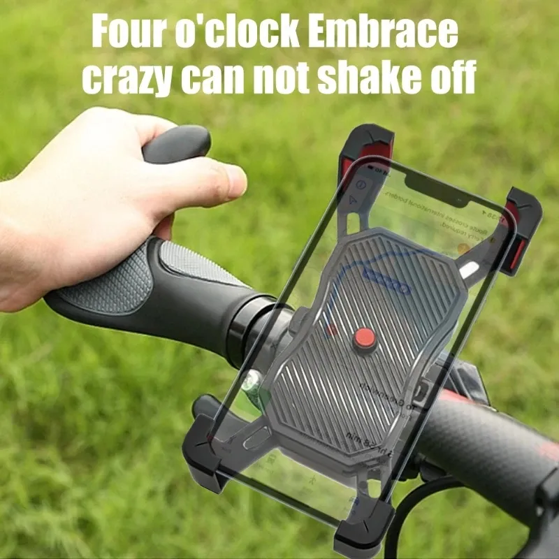 Metall Gravity Holder Stand Motorcykel cykel mountainbike mobiltelefon konsol roterbar mobiltelefon live stream fast ram