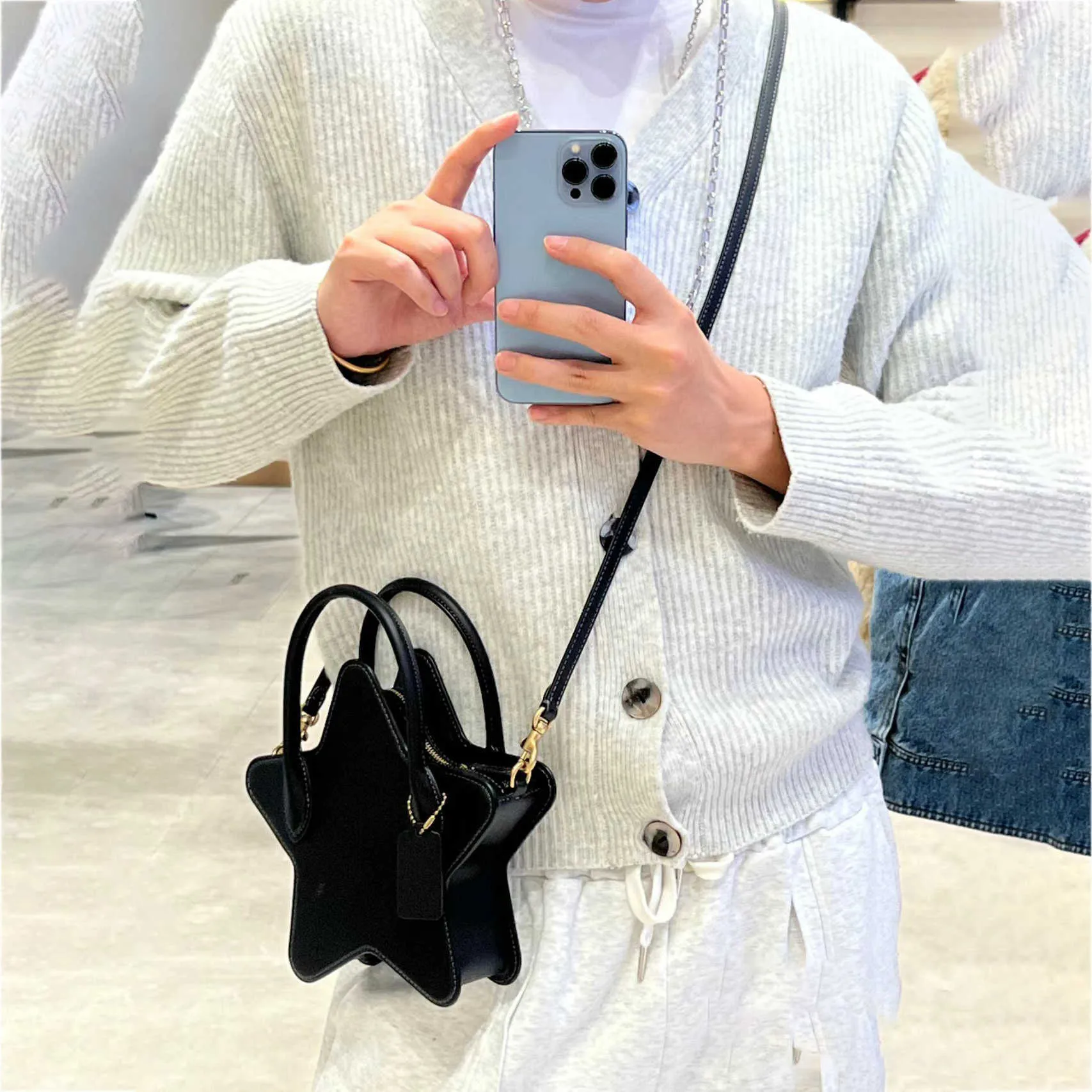 Sell Fashion Starfish Designer Handbags Classic Five pointed Star Designer Bag Womens Chain Wallets Luxurys Bag Coin Purse Card Holder 240415