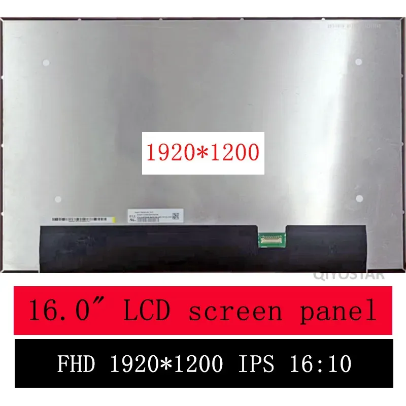 Écran 16 "Slim LED Matrix NV160WUNM42 NV160WUNM45 Panneau d'écran LCD ordinateur portable Affichage 1920 * 1200p FHD IPS 60HZ FHD 16:10