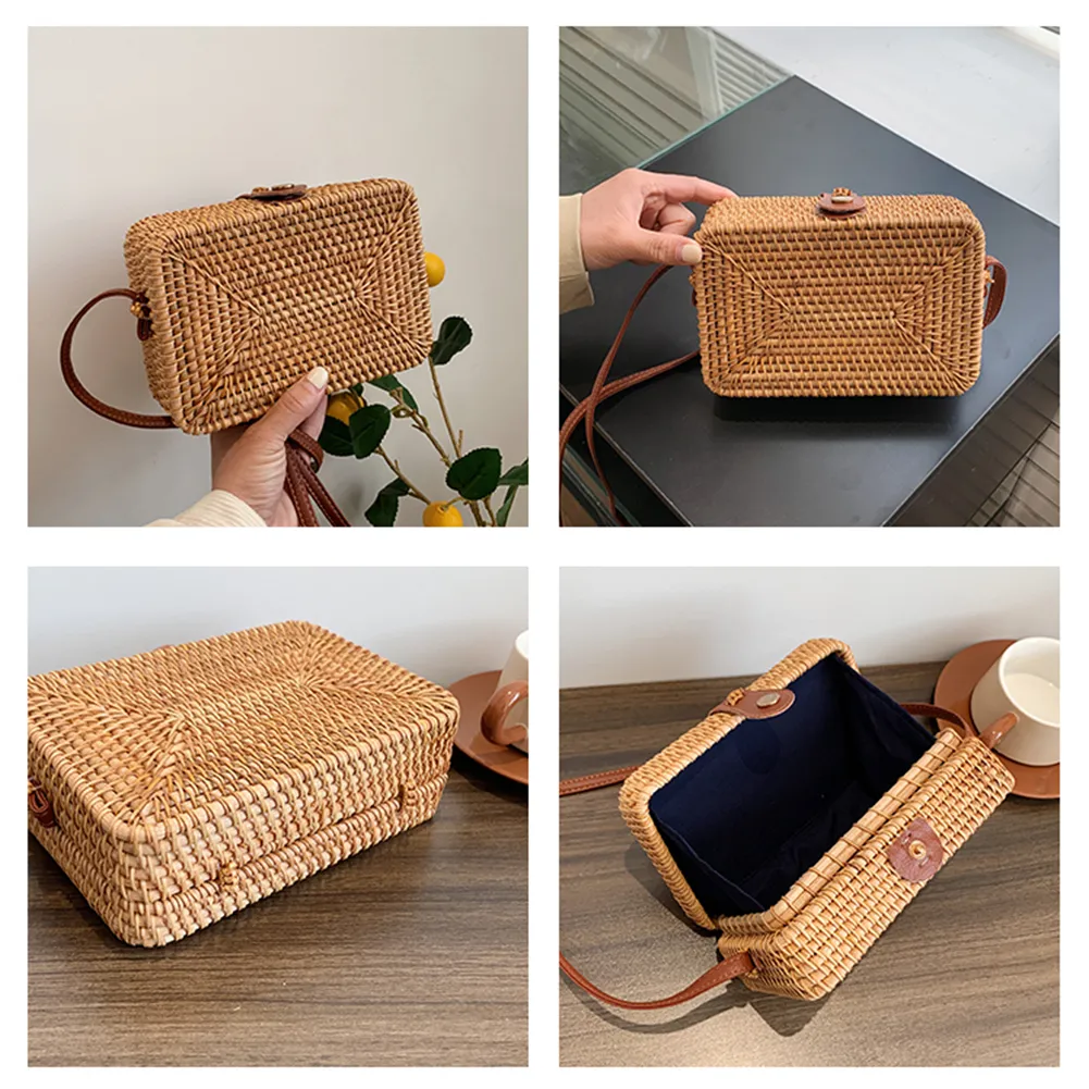 Large Capacity Handwoven Straw Crossbody Purse With Adjustable Strap And Durable Rattan Design Perfect For Shopping Trips And Travel From Annides 10.06 DHgate.Com