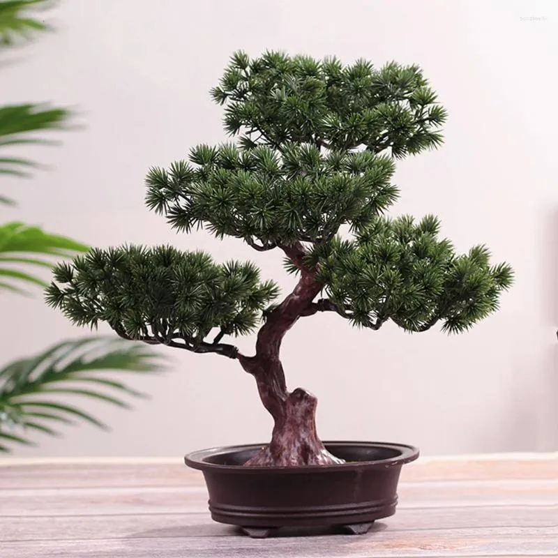 Dekorative Blumen künstlicher Haus Simulation Kiefern Kiefern Steckte Pflanze Büro DIY Bonsai