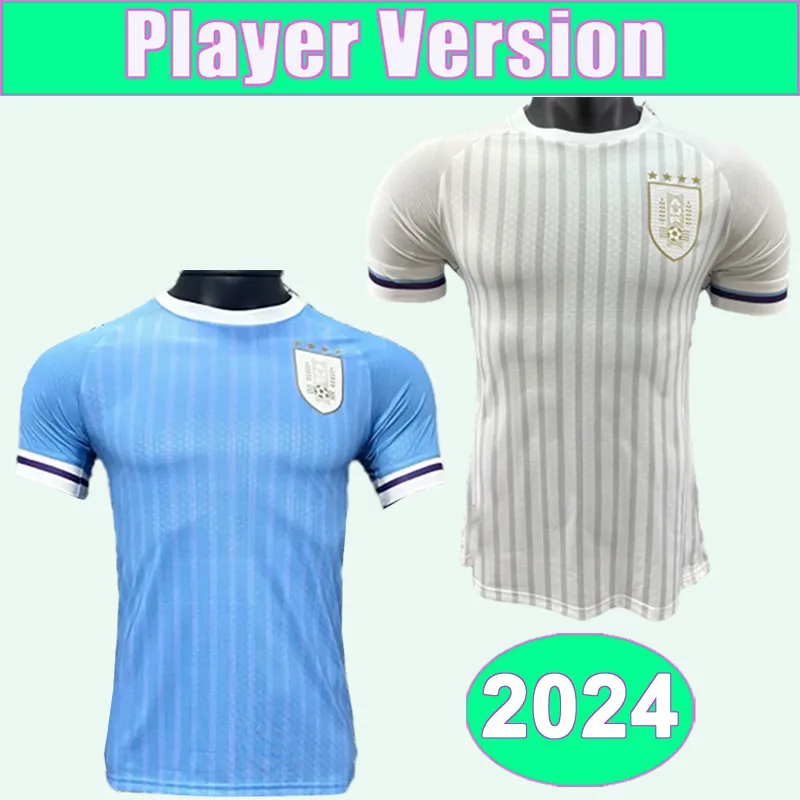 2024 Uruguay Mens Player Soccer Jerseys National Team N.DE LA CRUZ G.DE ARRASCAETA F.VALVERDE L. RODRIGUEZ M.OLIVERA Home Away Football Shirts