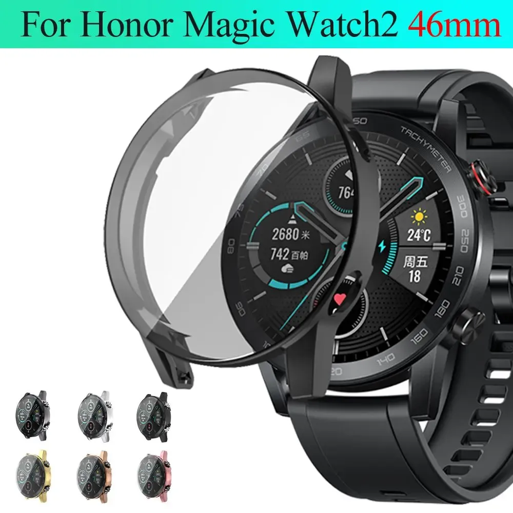 DHgate 360 Plated TPU Soft Screen Protector Case for Honor Magic Watch 2 Transparent Watches