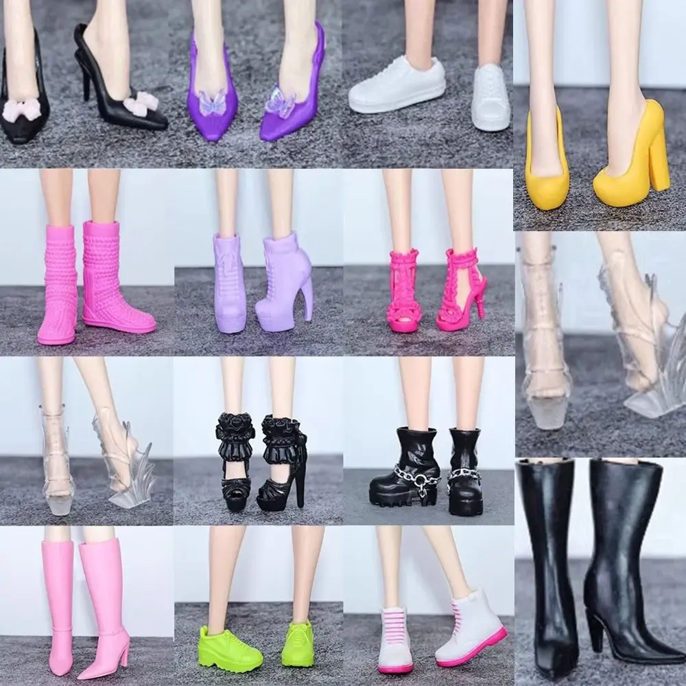 Qualité 1/6 poupées chaussures de haute qualité 30 cm bottes super modèles 25 styles talons hauts chaussures accessoires