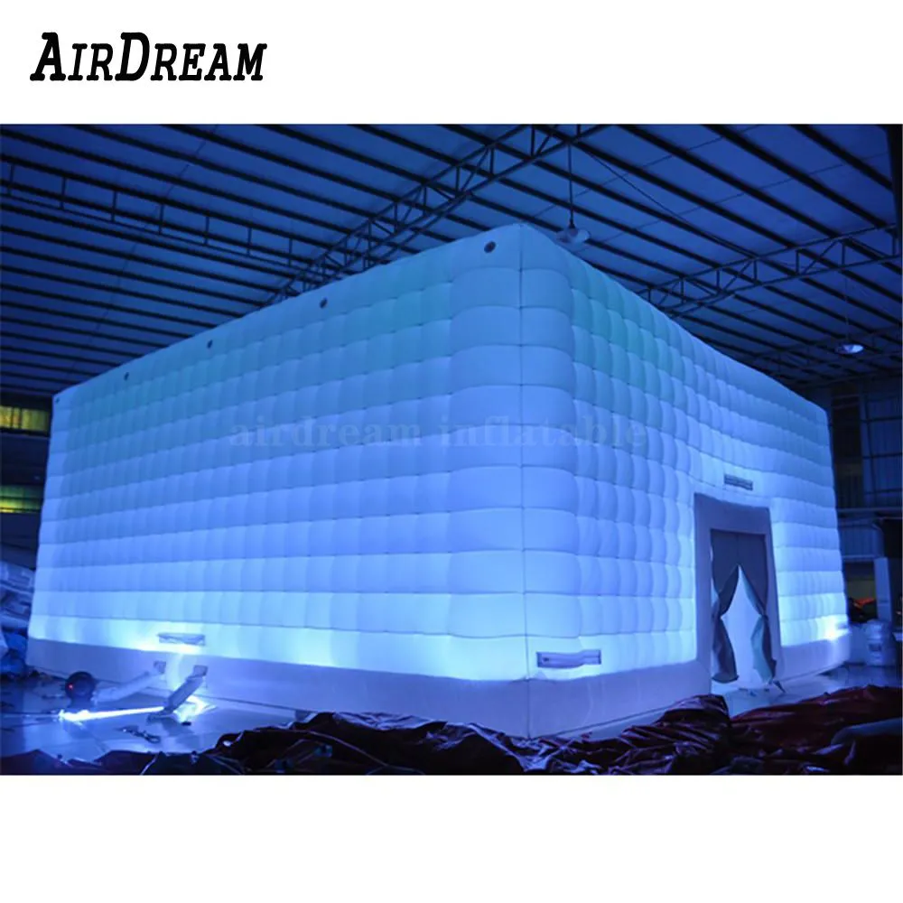 12mLx8mWx4mH (40x26.2x16.4ft) Advertising promotion giant Inflatable party Cube tent, holiday Led cubic tent with change light for rental and sale