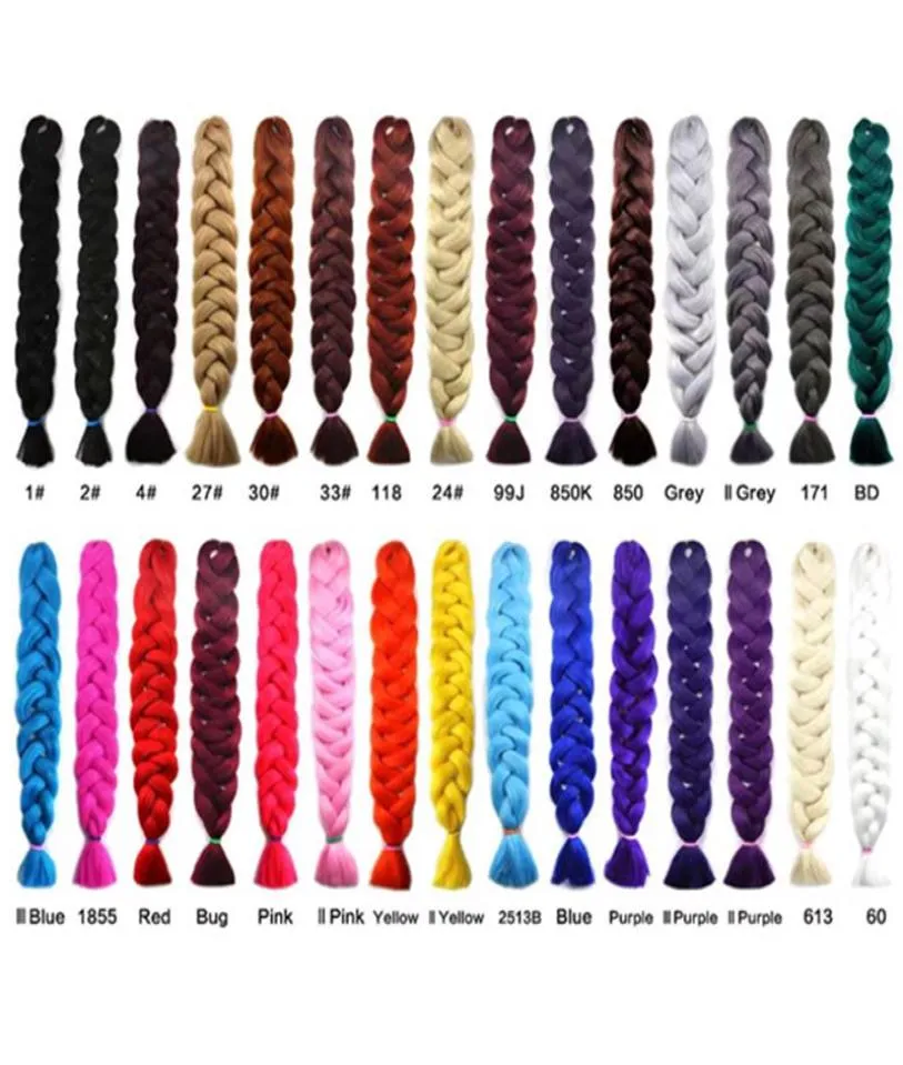 Synthetic Braiding Hair Extensions 82Inch unFolded 165gPcs Long Jumbo Braids Crochet Hair Extensions More colors7189778