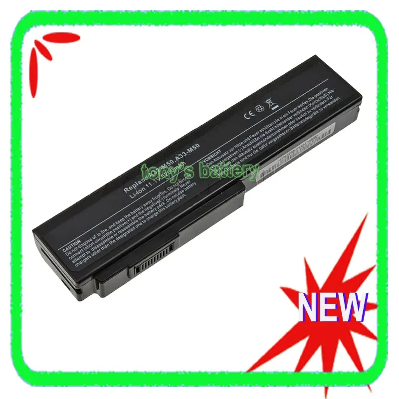 Batterien 6 -Zell -Laptop -Batterie für ASUS A32M50 G50 G50VT G51J G51V G51VX G51JA1 G60 G60JX G60V G60VX L50 L50VN M60 M60J