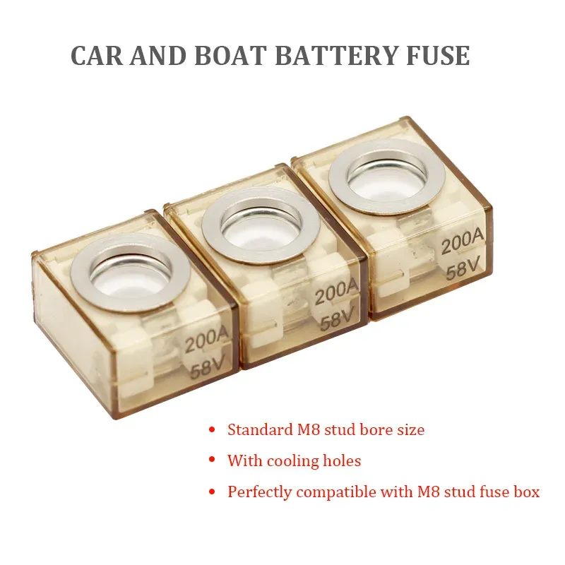 1 PCS Serie terminali Fusibile 125A 200A 250A Fusibile a batteria classificata Compatibile con camion in barca per camion per fusibile terminale CBBF-MB