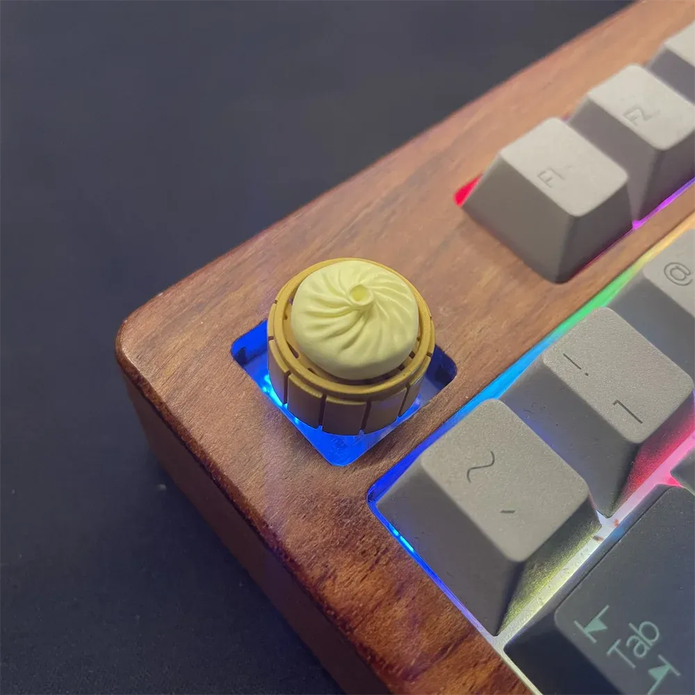 Комбалы небольшой парированной булочной смолы Keycap Личность Personty Dumpling Design Magnet Cap для поперечной вишневой переключатель MX Механическая клавиатура