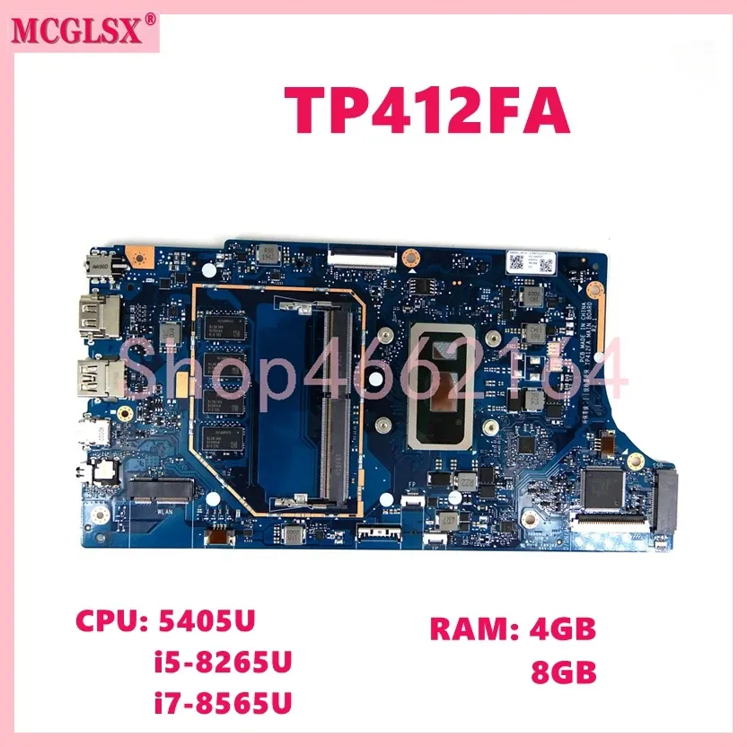 Płyta główna TP412FA z I5 i78th 10th Gen CPU 8Gram Notebook Tablica ASUS TP412 TP412F TP412FA TP412FAC Laptopa płyta główna