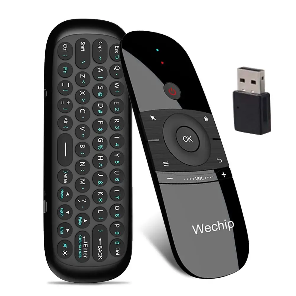 Combos W1 2.4G trådlöst tangentbord luftmus smart fjärrkontroll för Android TV -låda PC -laddning av flygluftmus mini trådlösa tangentbord