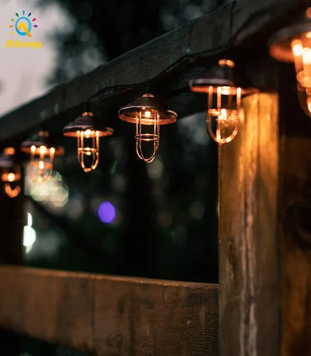 String Lights Fas Ferforjan Demir Güneş Enerjili Peri Led Işık Açık Bahçe Yard Sanat Manzara Aydınlatma Partisi Düğün Dekor5798390