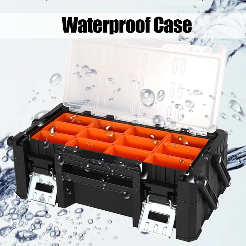 Multi-Grid Portable tool box and tools with 2-Layer Folding Multi-Grid Portable tool box and tools with 2-Layer Folding