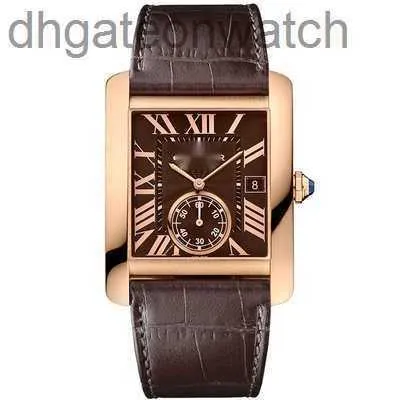 Luxury Fine 1to1 Designer Watch Carter Mens Watch Carter Tank Series 18K Rose Gold Automatic Mécanical Watch Classic Fashion Chronograph Watch