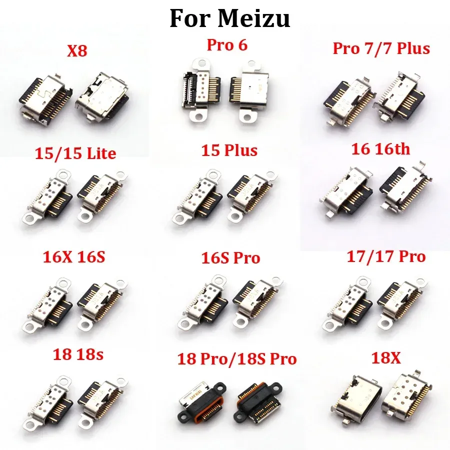 10pcs dla Meizu Pro 6 7 Plus x8 15 plus lite 16 16th 16x 16s 17 18 18x 18x 16x 16xs USB ładowanie złącza gniazda doku ładującego