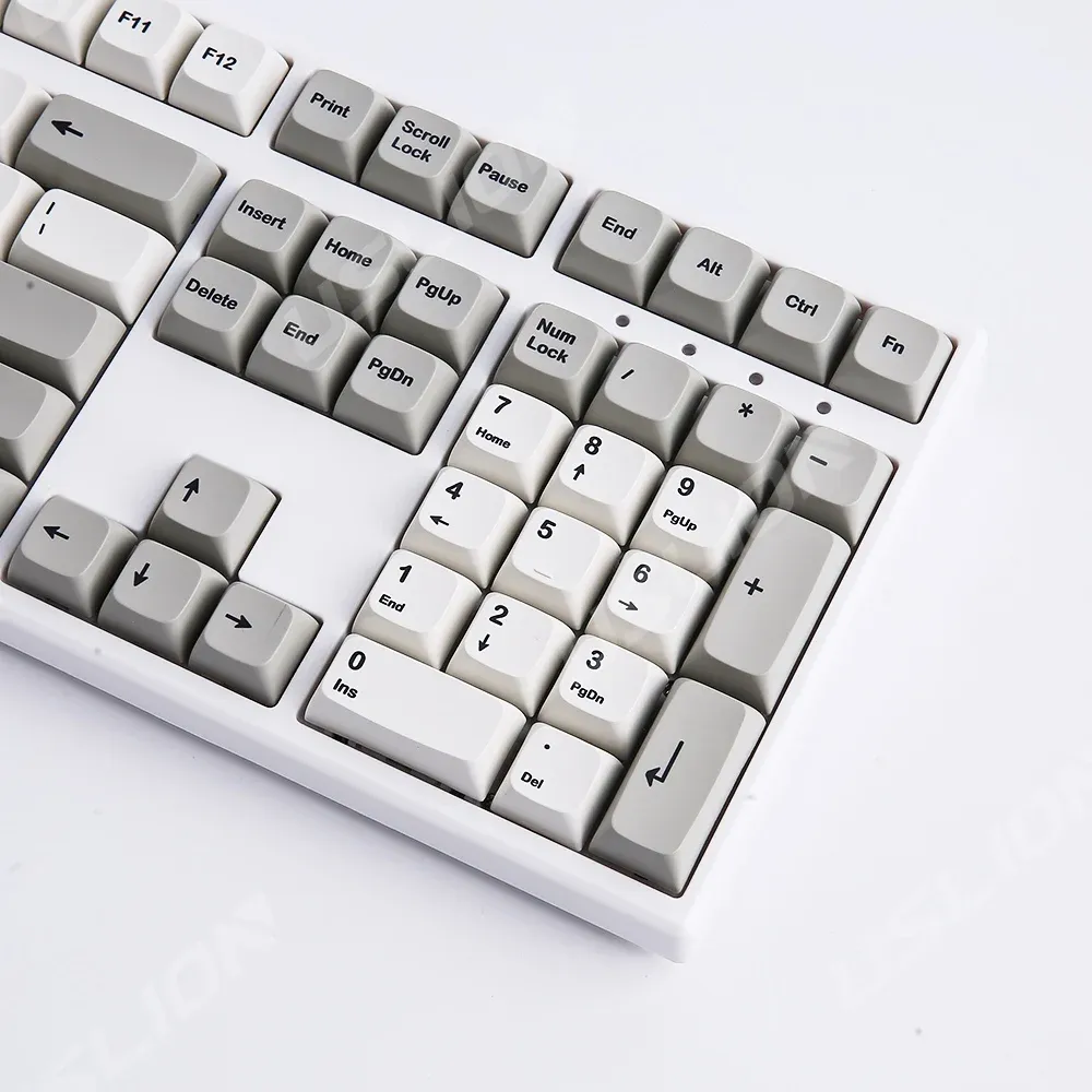 Accessories USLION 122 Keys XDA Profile Keycaps Minimalist Gray Theme PBT Dye Sublimation Key Cap For Gaming Mechanical Keyboard MX Switches