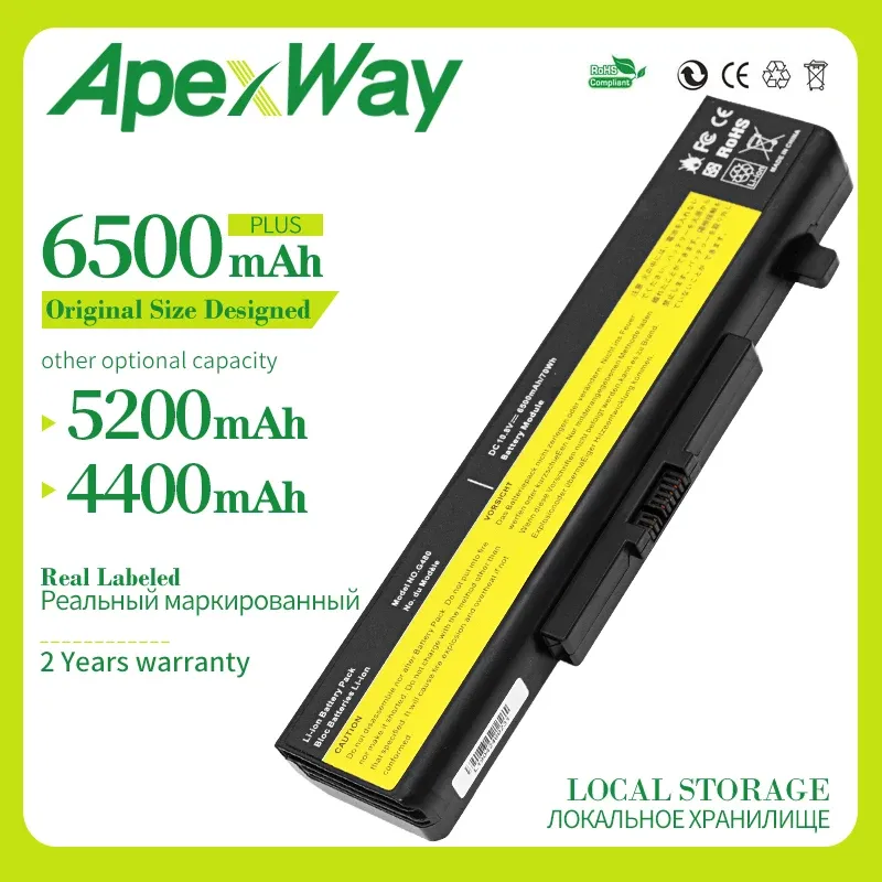 Batteries 6500 mAh 6 CELLS New Laptop Battery For LENOVO G580 Z380 Z380AM Y480 G480 V480 Y580 G580AM L11N6R01 L11M6Y01 L11S6Y01 L11L6Y01