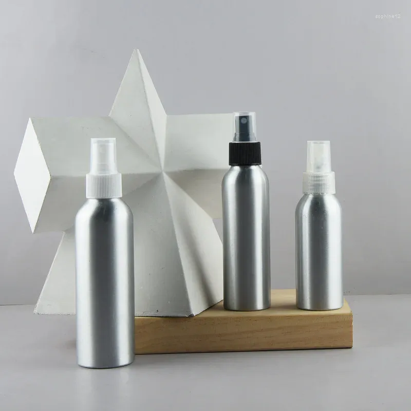 Butelki do przechowywania 40 ml-250ml aluminium sprayu butelka kosmetyczna pusta mini metalowa atomizer Perfumy do sadzenia kosmetyków