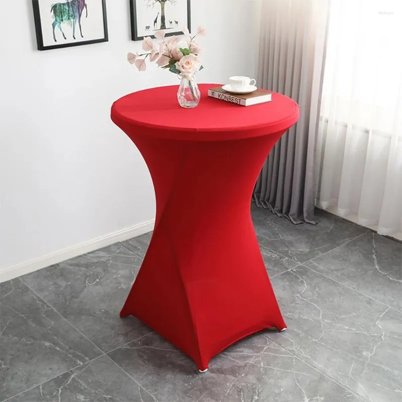 Table Cloth Stretch Round Tablecloth Easy To Clean And Beautifying Decoration Covers Wide Application