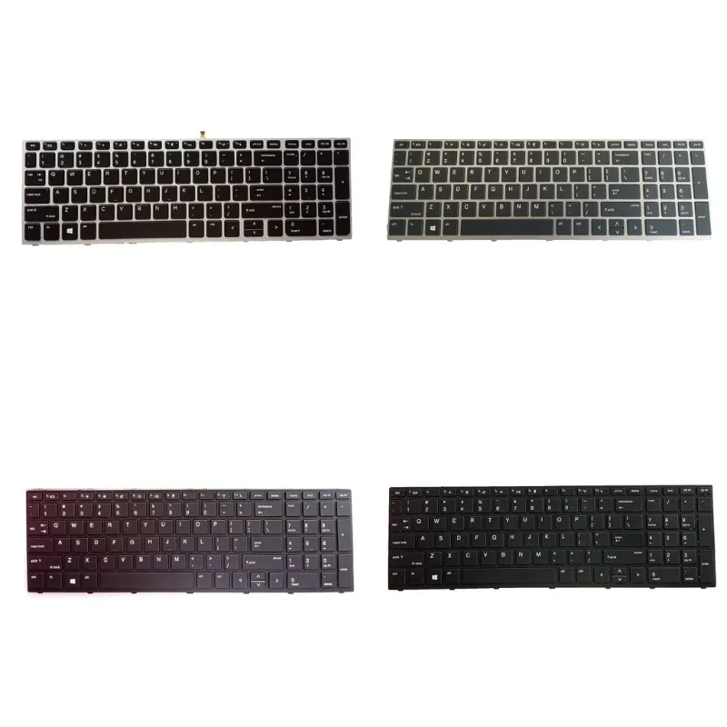 Keyboards Laptop Keyboard US for hp Probook 455 G5 470 G5 450 G5 Silver Frame and Backlit