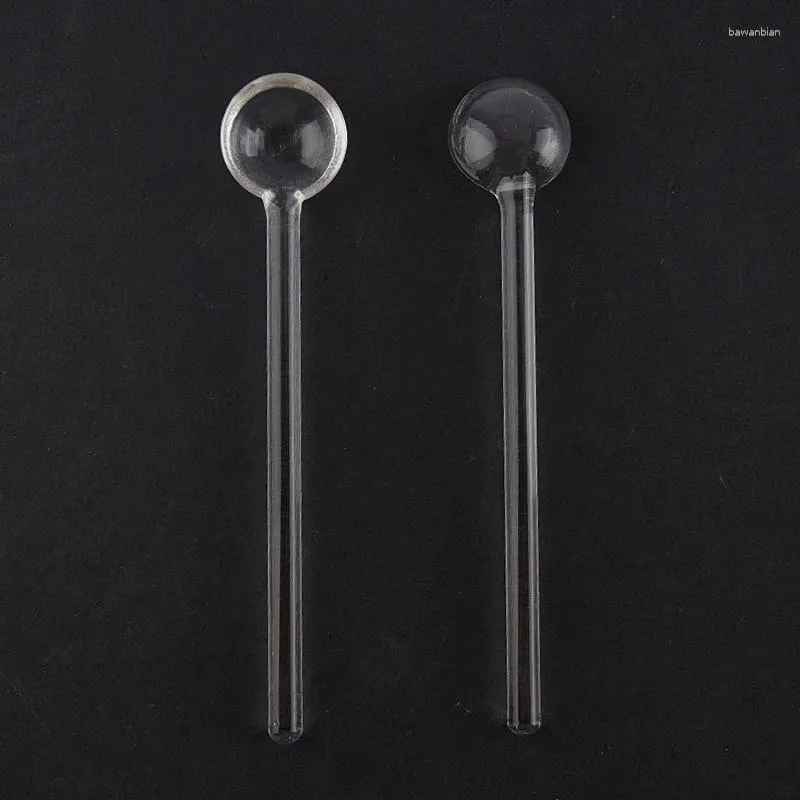 Spoons Long Handle Glass Teaspoon Tableware Transparent Coffee Stirring Spoon