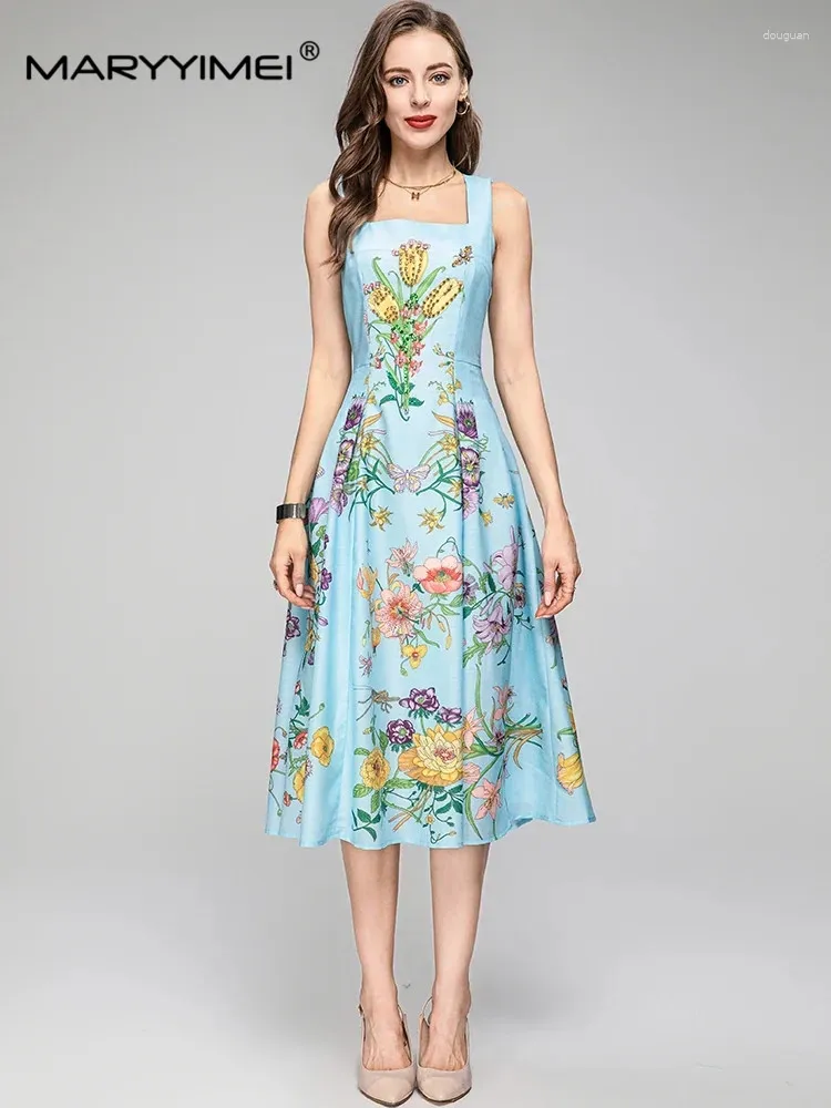 Sexy Vintage Print Flowers Backless Strap Design U Neck One Step Skirt Dresses Sexy Vintage Print Flowers Backless Strap Design U Neck One Step Skirt Dresses