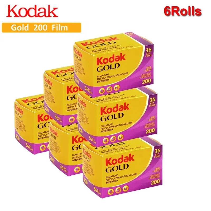 Obiektyw na Kodak Gold 200 35 mm Film 36 Ekspozycja na rolkę dopasowanie do aparatu M35 / M38 (data ważności: 2024) Klasyczny film
