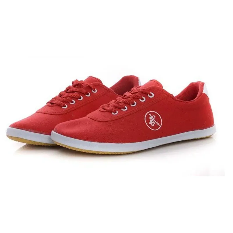 Zapatos chinos kung fu lienzo zapatos de artes marciales color rojo para deportes tai chi zapatos