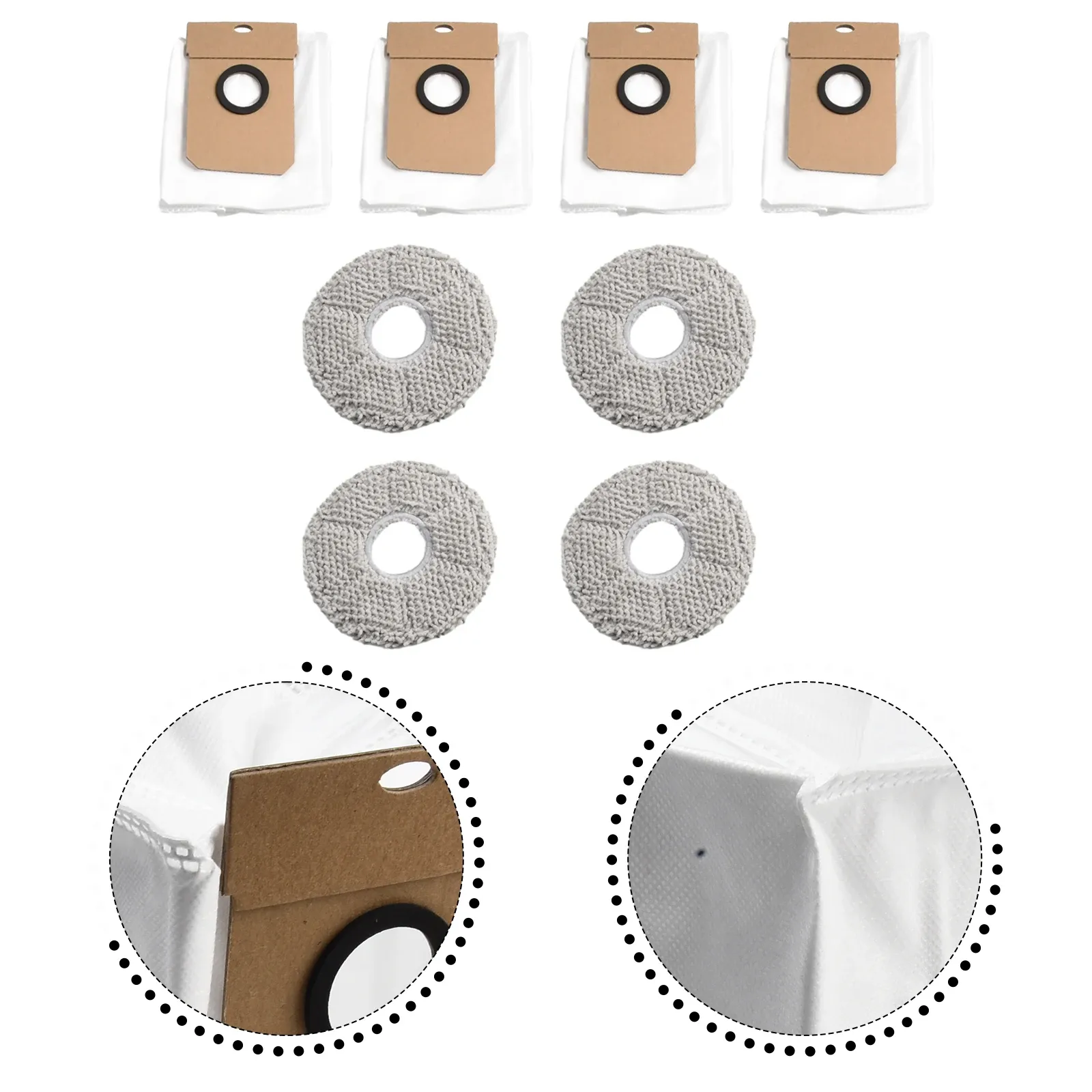 Dust Bags Wiping Cloth Kit For Cecotec For Conga 11090 Sweeping Roboat Vacuum Cleaner Accessories Spare Parts Accessories