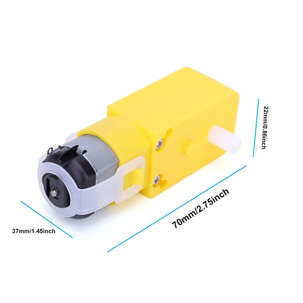 2Pcs 6-12V DC Double-Shaft Gear Motor High Torque For Smart Robot Car DIY Toys