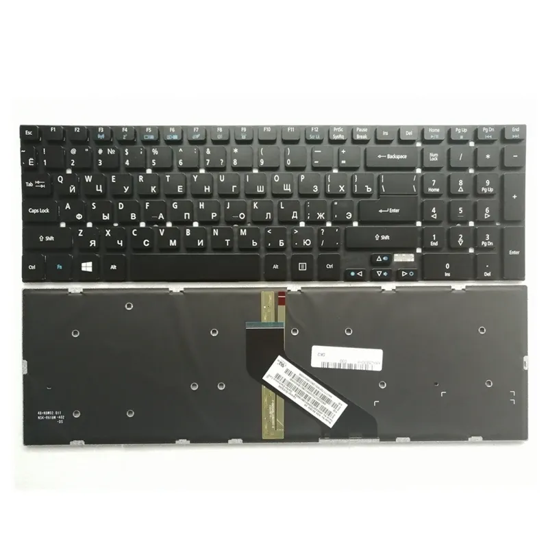 Claviers UK / Ru / la Nouveau pour Acer V17 Nitro VN7791G VN7791G792A Clavier d'ordinateur portable avec rétro-éclairage