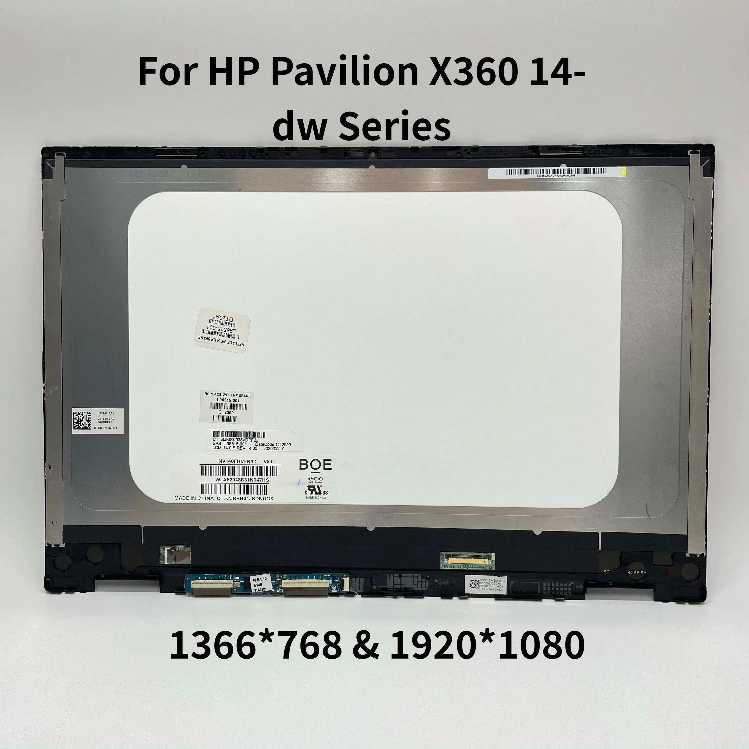 Schermata 14 "per HP Pavilion X360 14DW Series 14DW0001UA LCD LAPTOP TOUPPOP SCHENCE SOSTRAZIONE ASSEMBLEA FHD 1920*1080