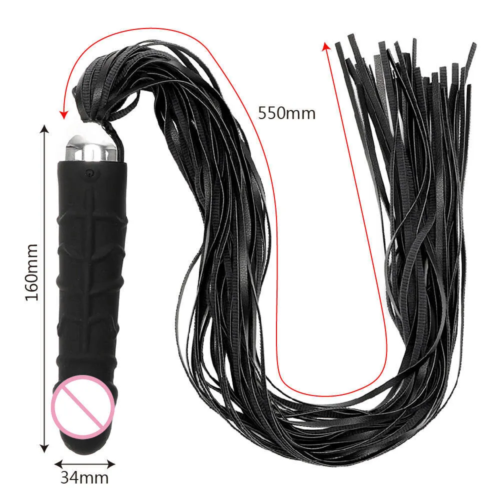 Crystal Dildo Real Leather Flogger Glass Penis Whip sexy G-spot Anal Bead Tools Restraints Bdsm Adult Games
