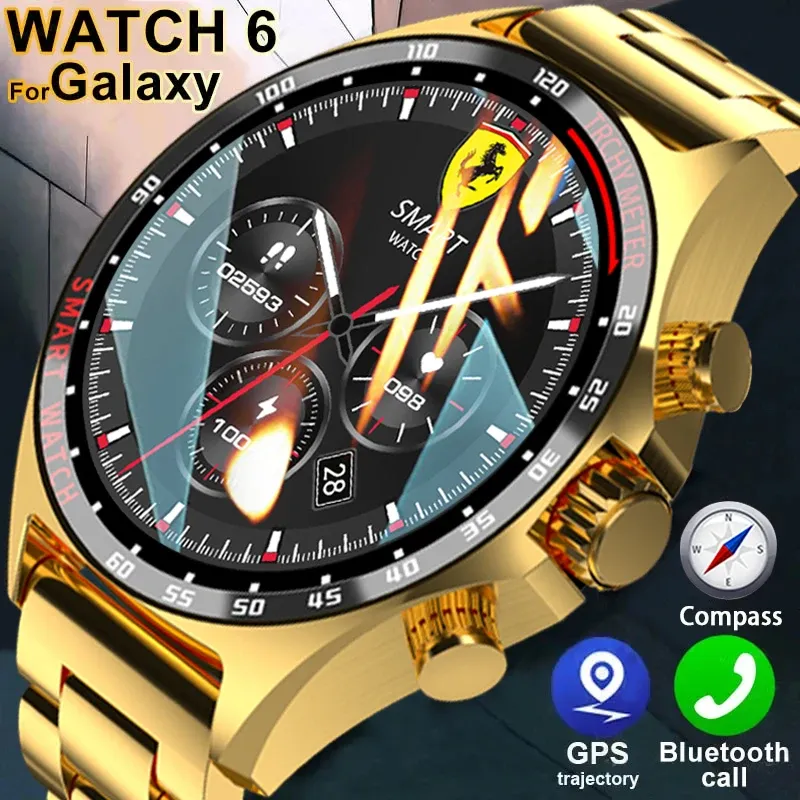 Watches 2024 Yeni Açık Hava Sporları GPS Akıllı Saat Erkekler Bluetooth Çağrı HD Smartwatch Sağlık İzleme Pusulası IP68 Su geçirmez Saatler Erkekler