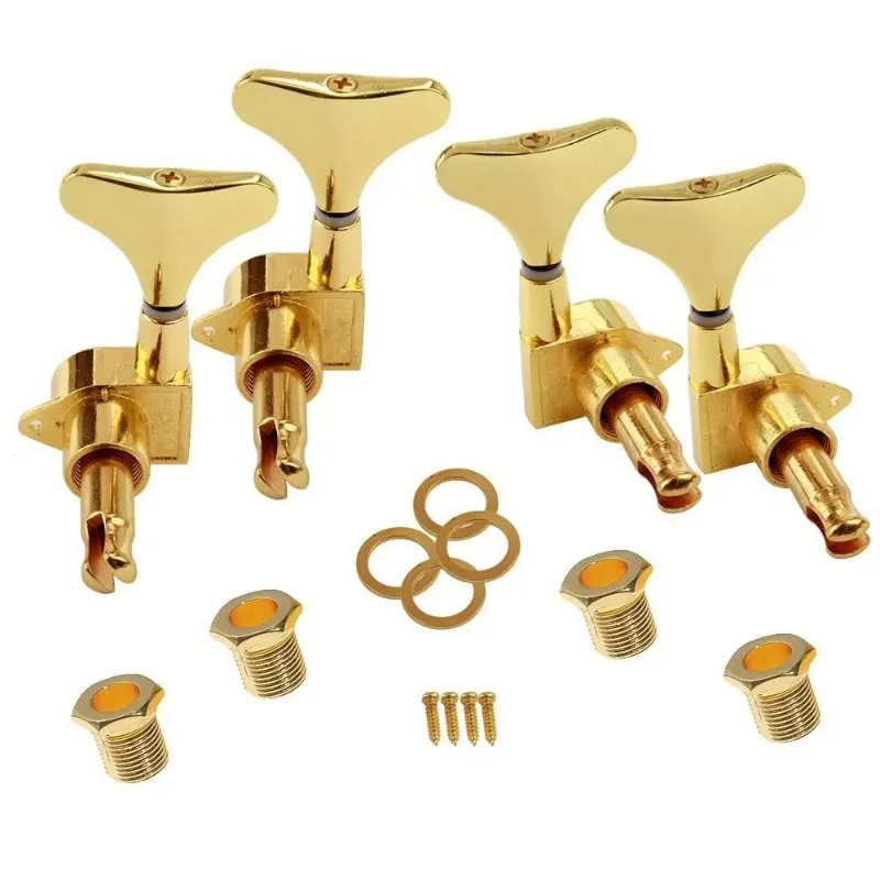 Novos sintonizadores selados com guitarra Chrome Tuning Pegs Machine Heads 2R2L para 4 String Bass1.Para sintonizadores selados com guitarra cromados