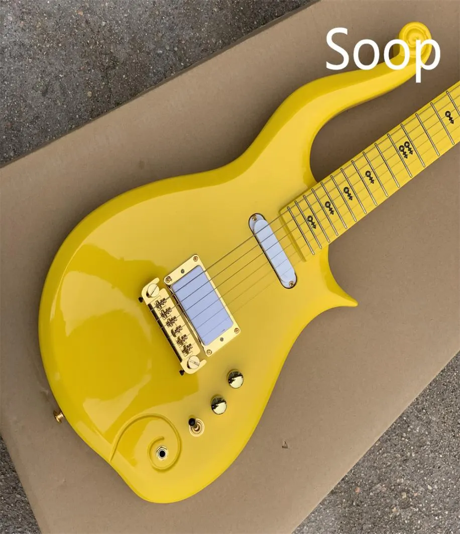 Stokta Sarı Renk Mevcut Elmas Serisi Prens Bulut Elektro Gitar Alder Vücut Akça