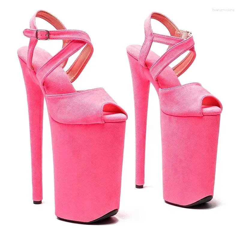 Dance Shoes Lady 26CM / 10inches Patent Suede Fashion Platform High Heels Sandals Women's Pole 017