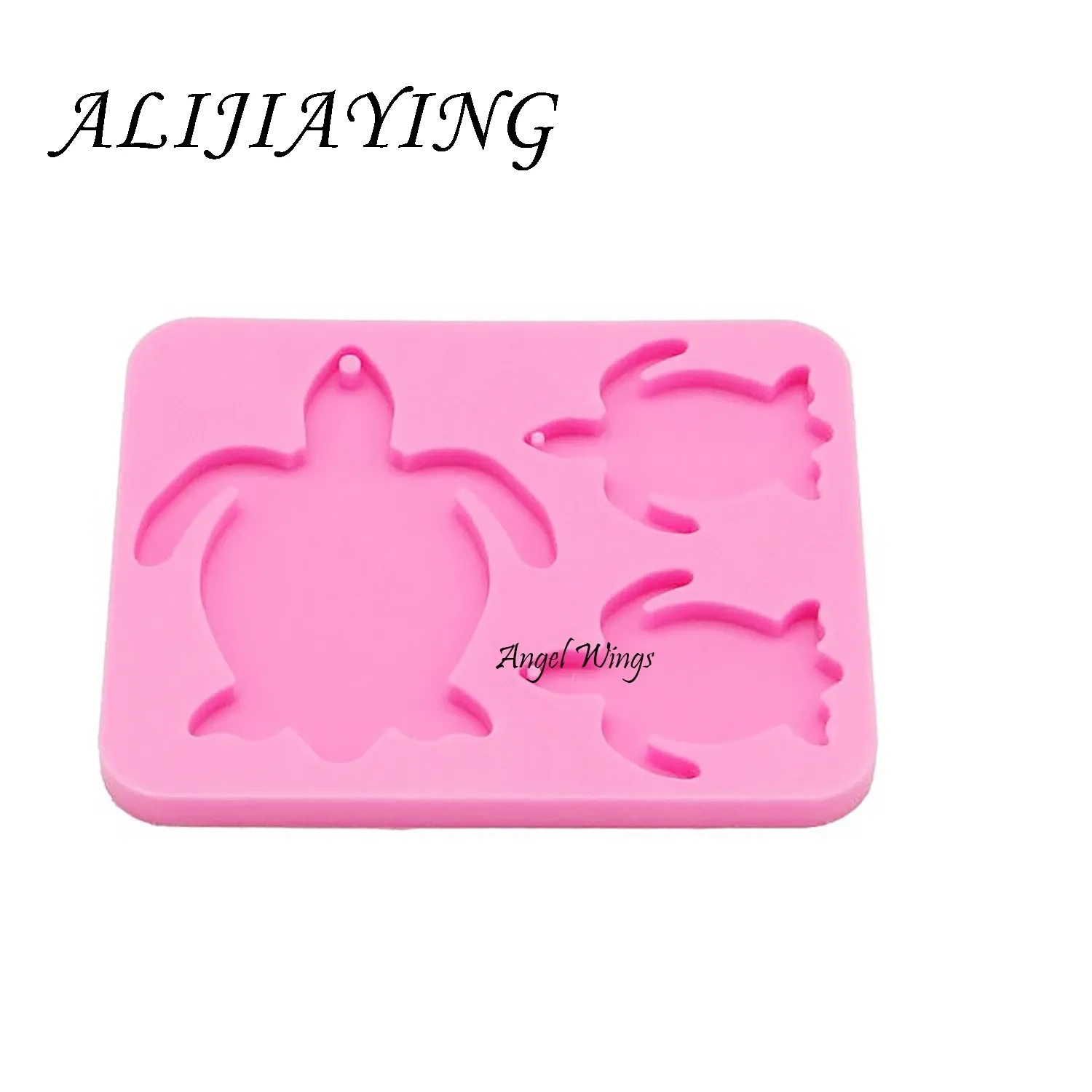 Família Diy Cuckold Silicone Mold Tartaruga Mãe/bebê Molde de caldo de silicone líquido não moldes de resina epóxi pegajosa dy0105