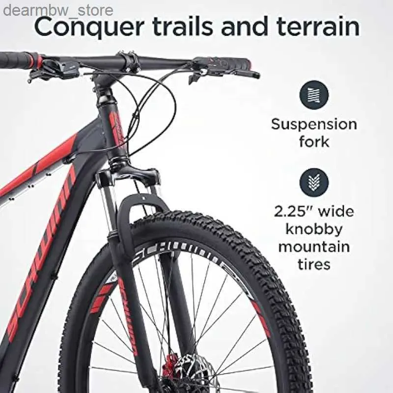 Mountain bike black and red deals