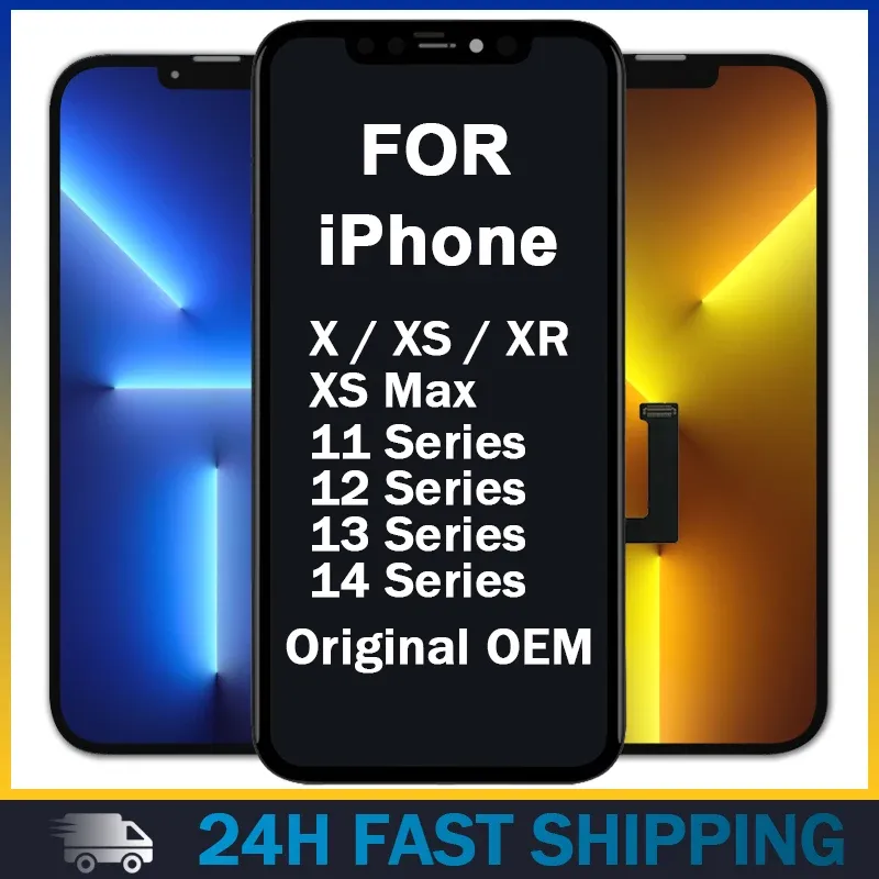 iPhone XS XS XR XSMAX 11 11PRO 11PROMAX 12 12PRO 13 14 디스플레이 터치 스크린 디지타이저 어셈블리 교체 부품 용 원본 OEM