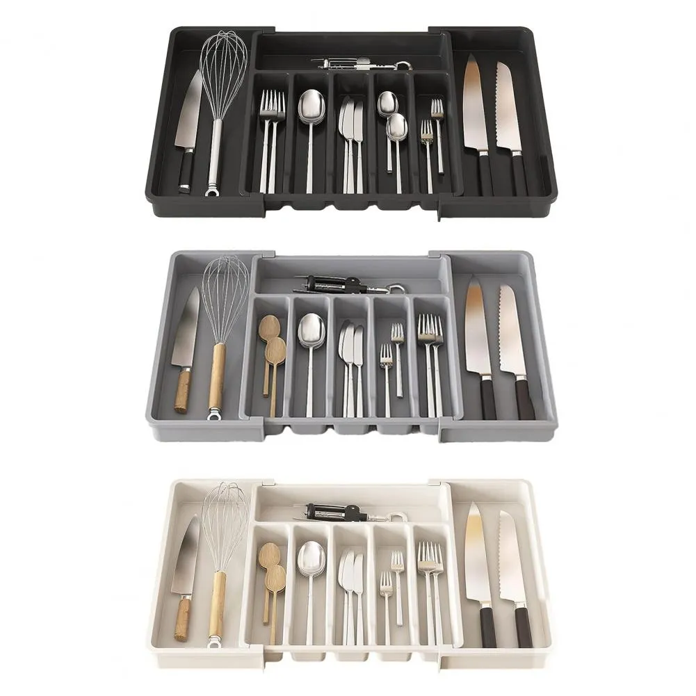 Expandable Cutlery Tray | Adjustable Kitchen Drawer Organizer | Space ...