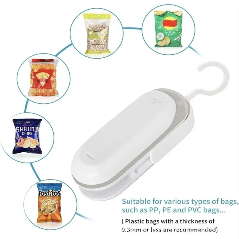 Mini Portable Sealer Heat Sealing Machine Package Sealer Bags Thermal Plastic Food Bag Closure Without Batteries bag sealer