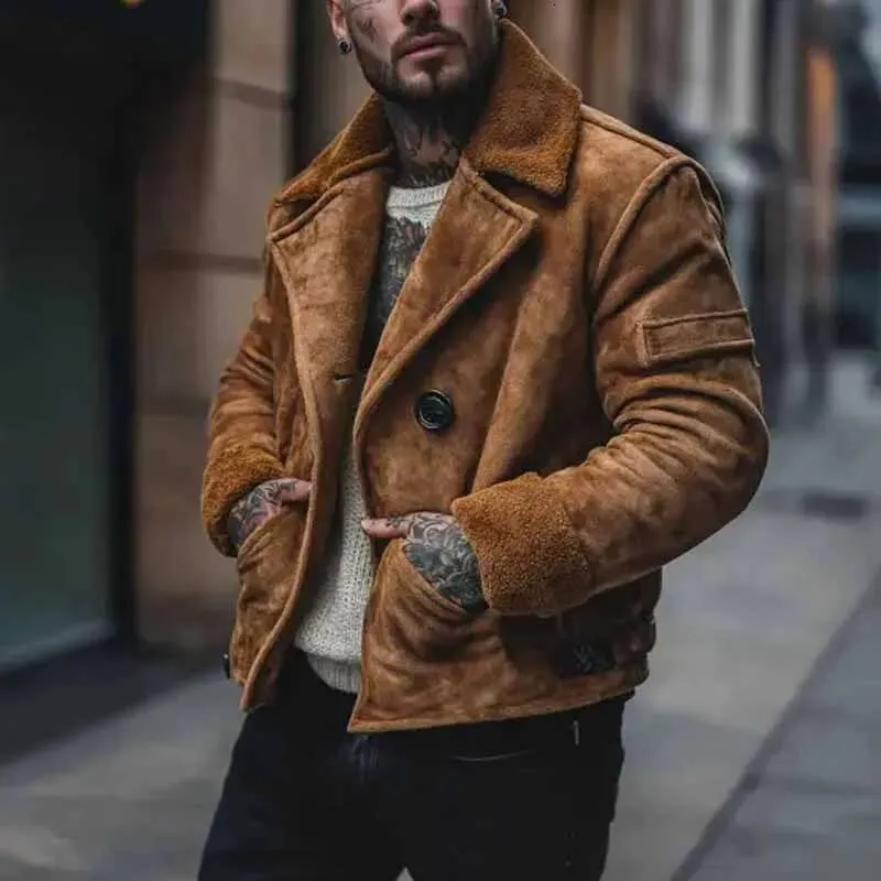 Suede Casual Jacket, Solid Color Style | DHgate