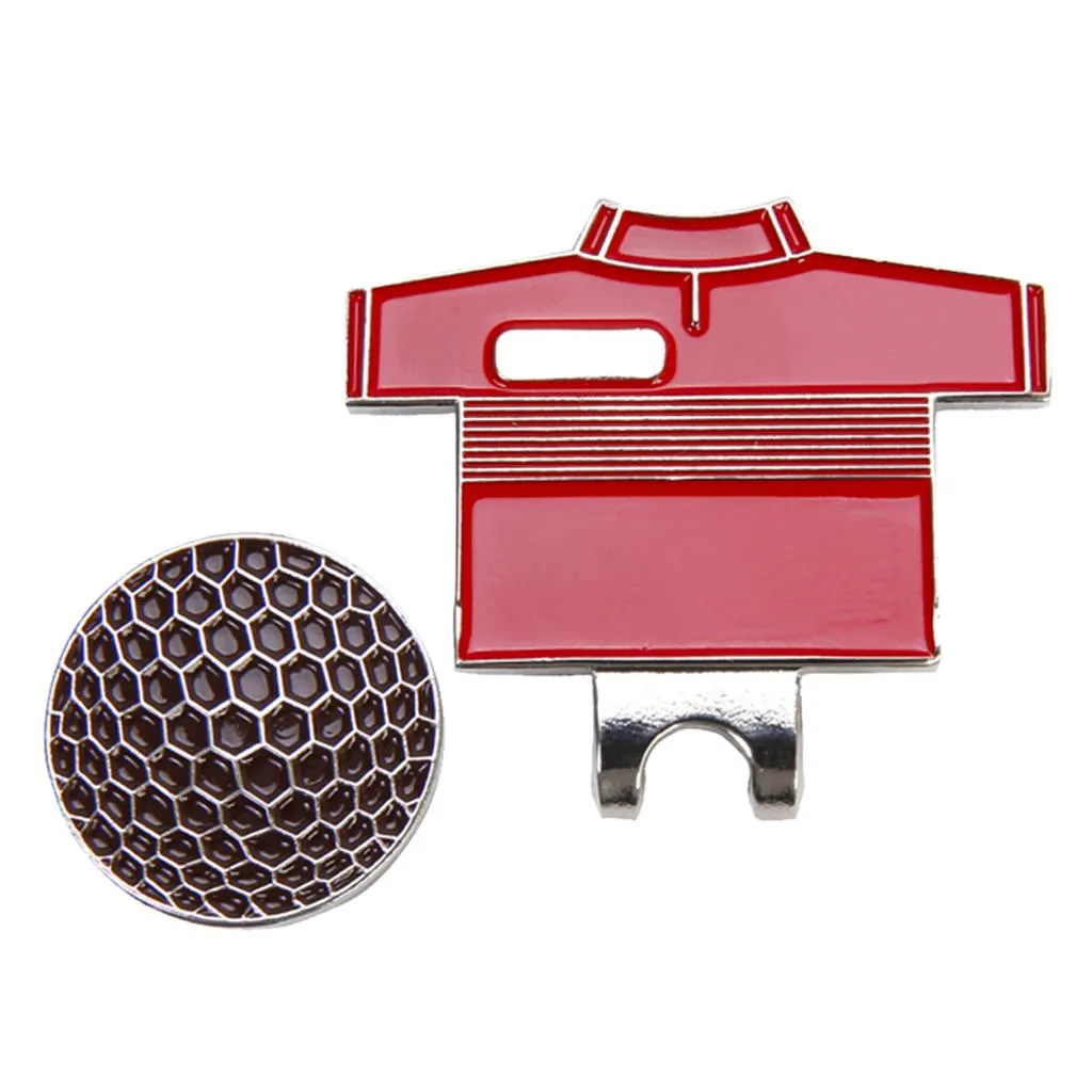 Golf Ball Marker Golf Hat Clip for Belt Tie with Golf Shirt Design, Various Colors Available for 