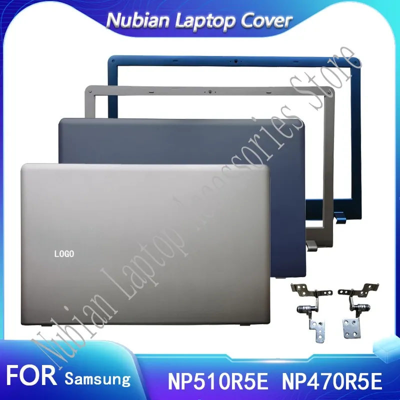 Przypadki Nowy przypadek dla Samsung NP510R5E NP470R5E 510R5E 470R5E LCD Tylna pokrywa /przednia ramka /zawiasy obudowa laptopa obudowa plastikowa