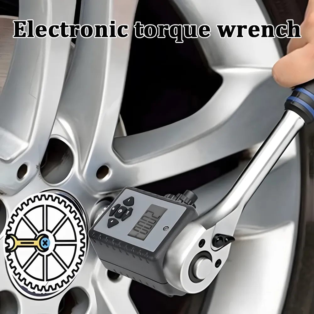 GOYOJO Digital Torque Wrench 1/2" Drive With 1/4" Adapter – 30-200Nm, Adjustable