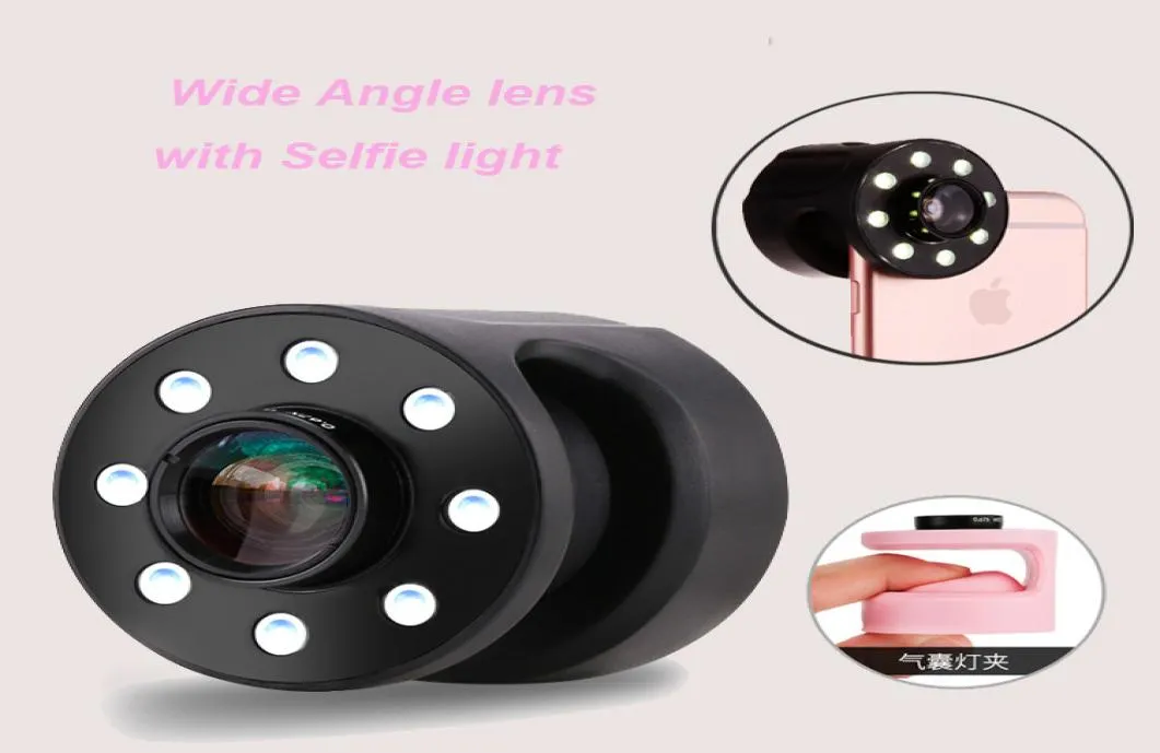 Lumière à anneau rechargeable avec lentille macro-angle d'air Airbag Light Selfie pour téléphone intelligent Apple iPhone Samsung HTC ONPLUS MI9248900