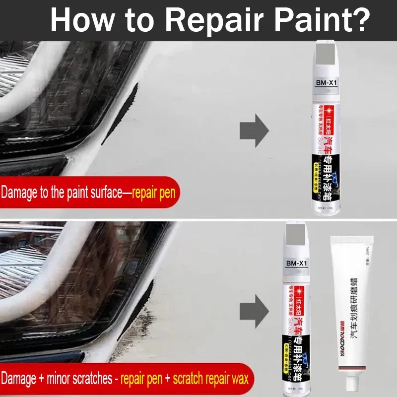 Cenagem de reparo de arranhões de tinta de carro para Toyota Prado GX GXL VX 2023 2022 Touch-Up Pen Paint Care Acessórios