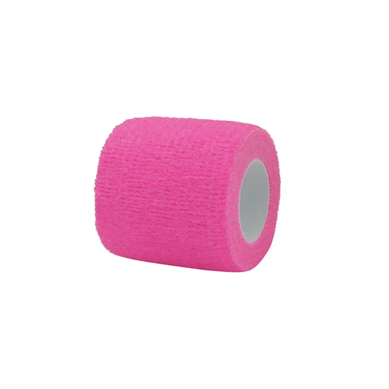 Banda da tatuaggio rosa rosa luminoso banda sport anti-slip sport non tessuto non tessuto Non sospeso di autoadesivo elastico cover dell'impugnatura a banda elastica