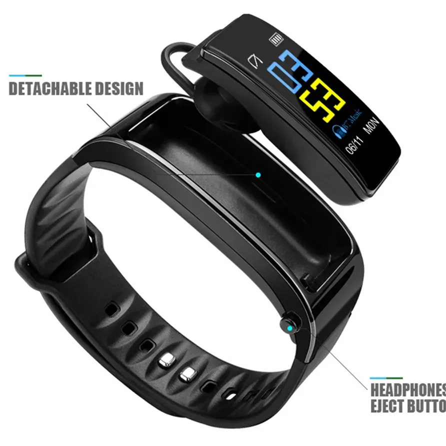 Bracelets Bluetooth Y3 Color Headset Talk Smart Band Bracelet Heart Monitor Sports Smart Watch Passetom Fitness Tracker